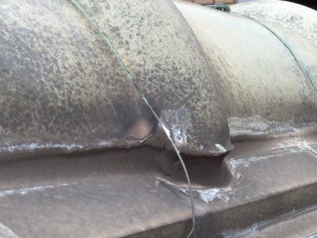 播磨町で棟瓦の経年劣化の状況